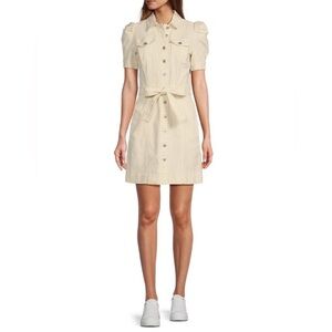 Chelsea and Violet - Cream Denim Material Button-Down Dress NWT
